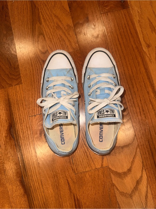 Converse Shoes - Converse Kids Light Blue Canvas Low Top Sneakers